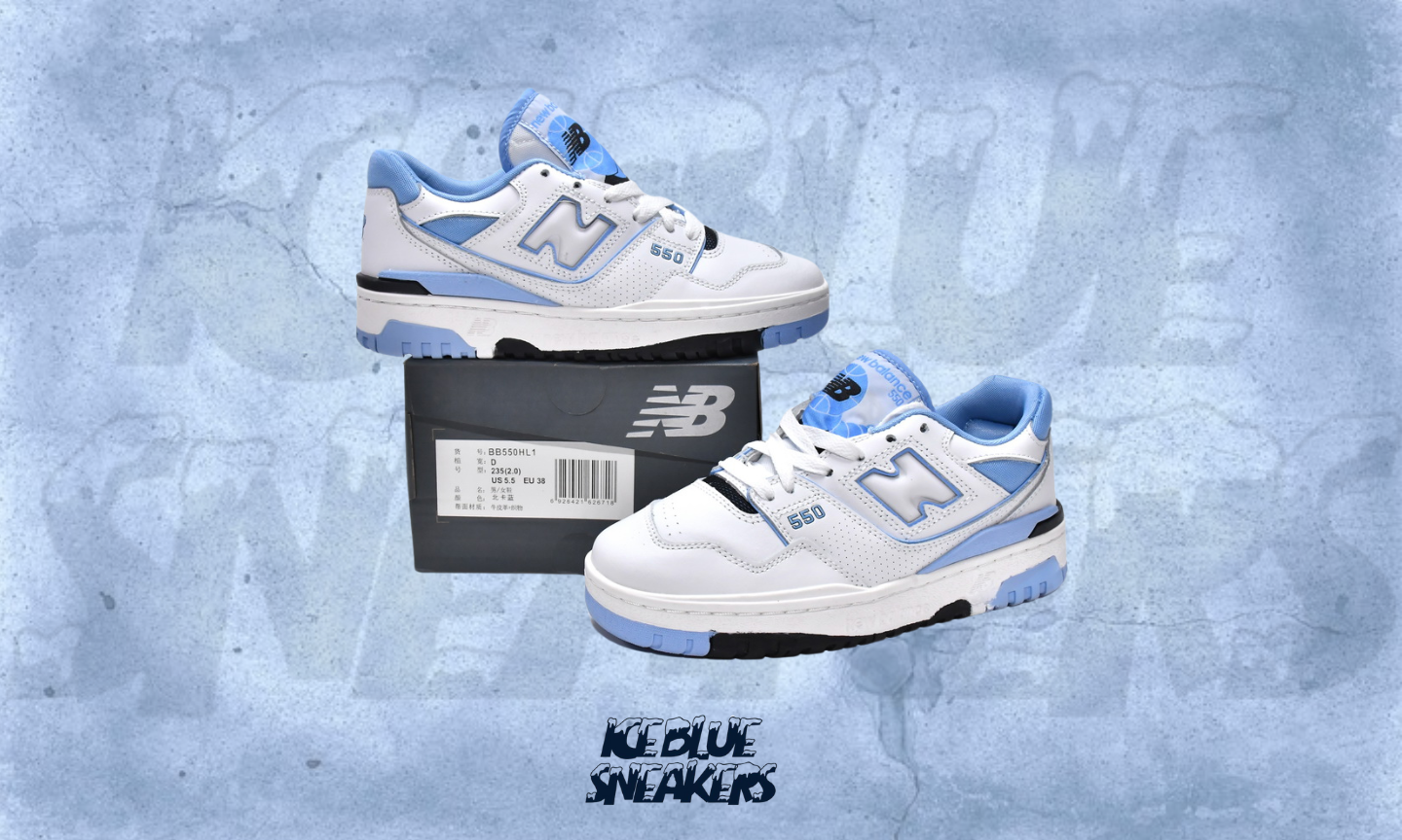 NEW BALANCE 550 White Team Carolina