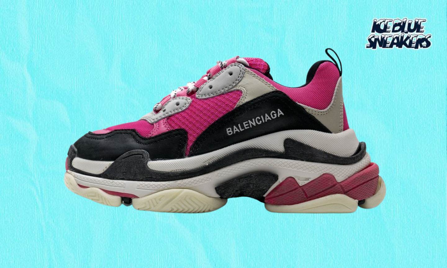 BALENCIAGA TRIPLE S "BLACK WHITE & PINK"