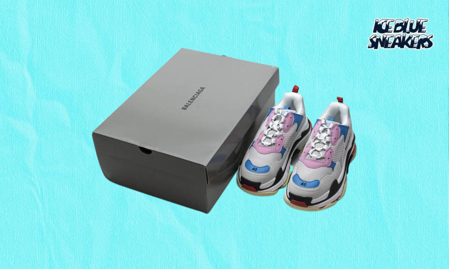 BALENCIAGA TRIPLE S "BLUE & PINK"